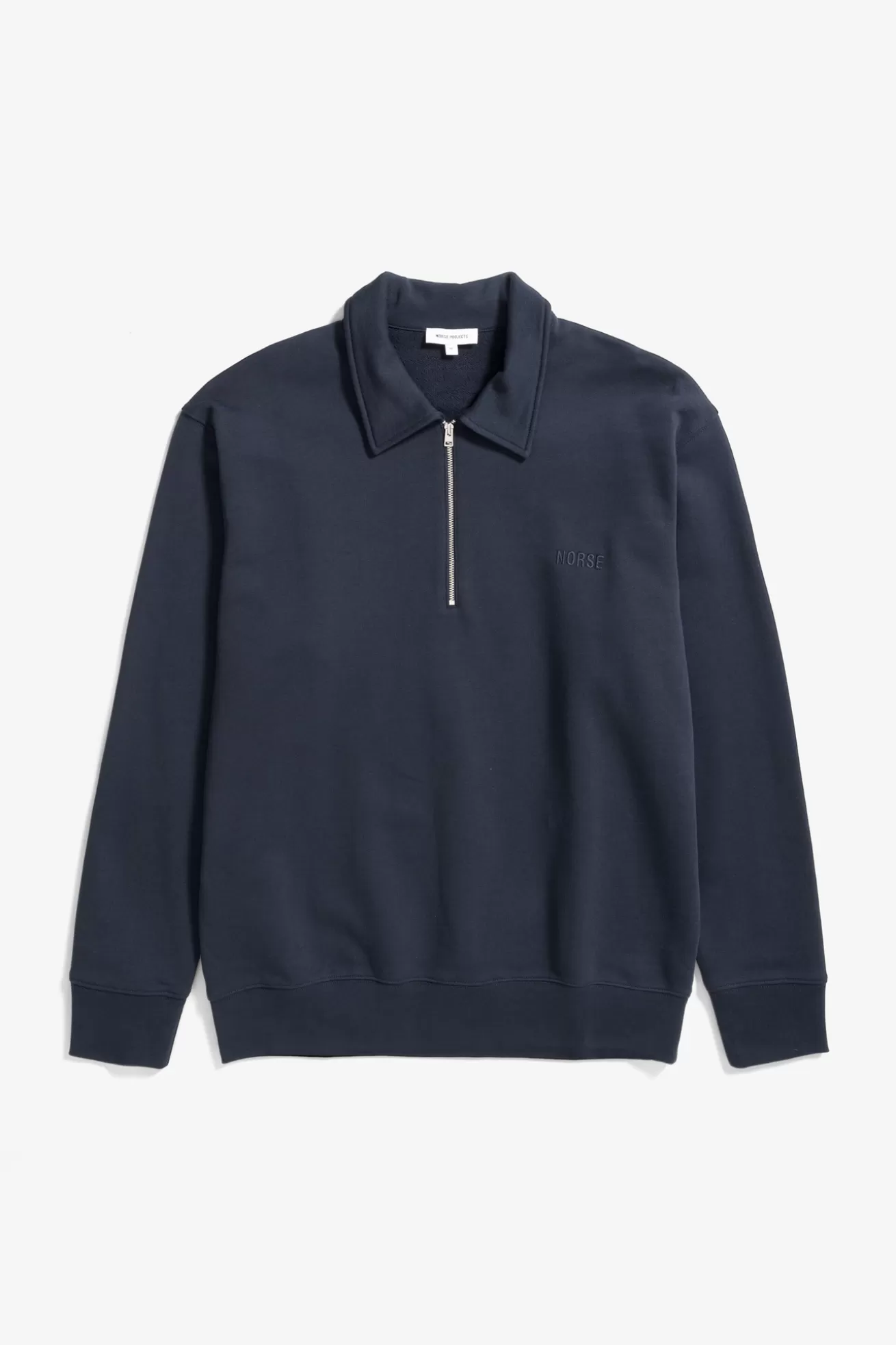 Norse Projects Ketel Relaxed Organic NORSE Logo Half Zip