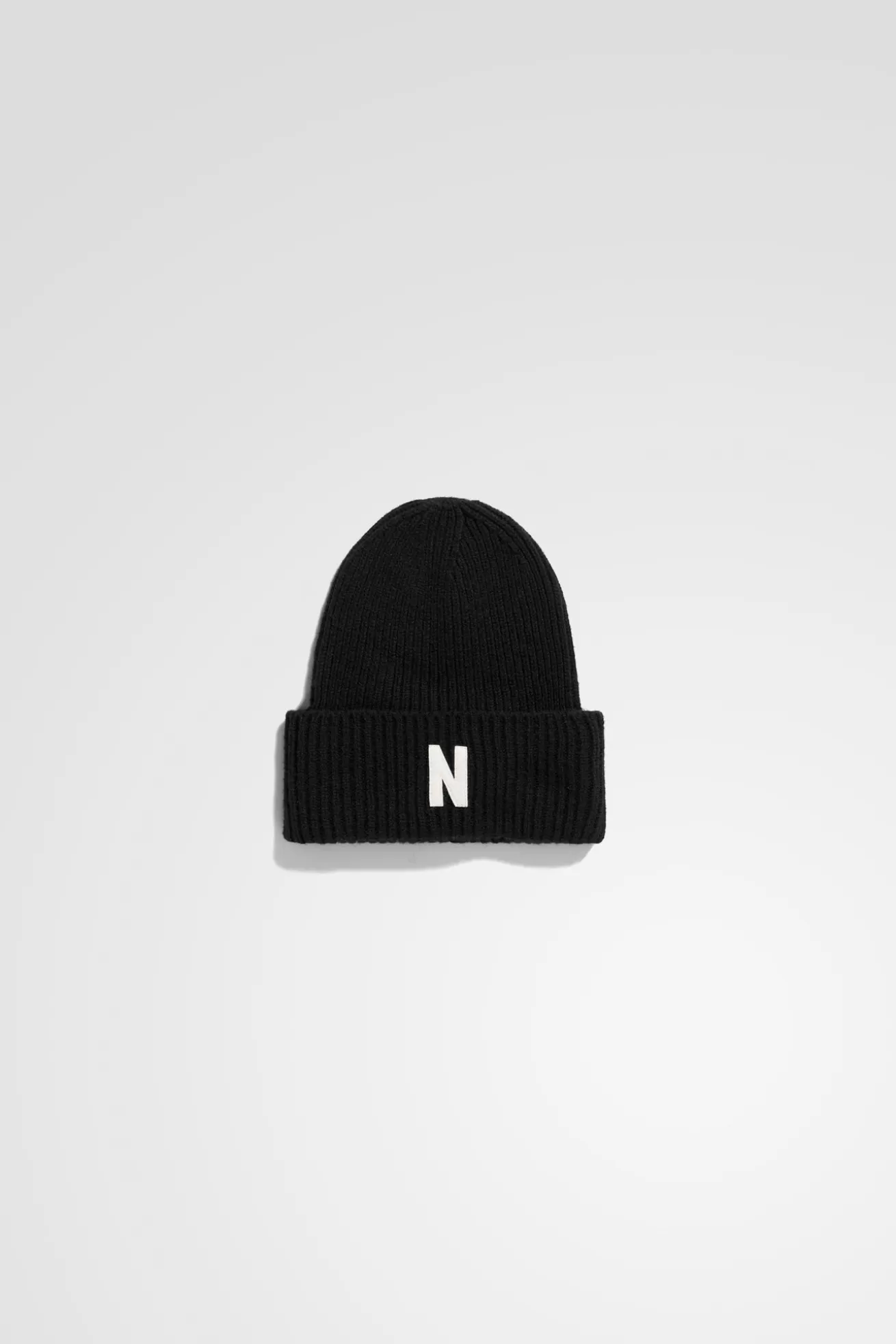 Norse Projects Merino Lambswool Rib N Logo Beanie