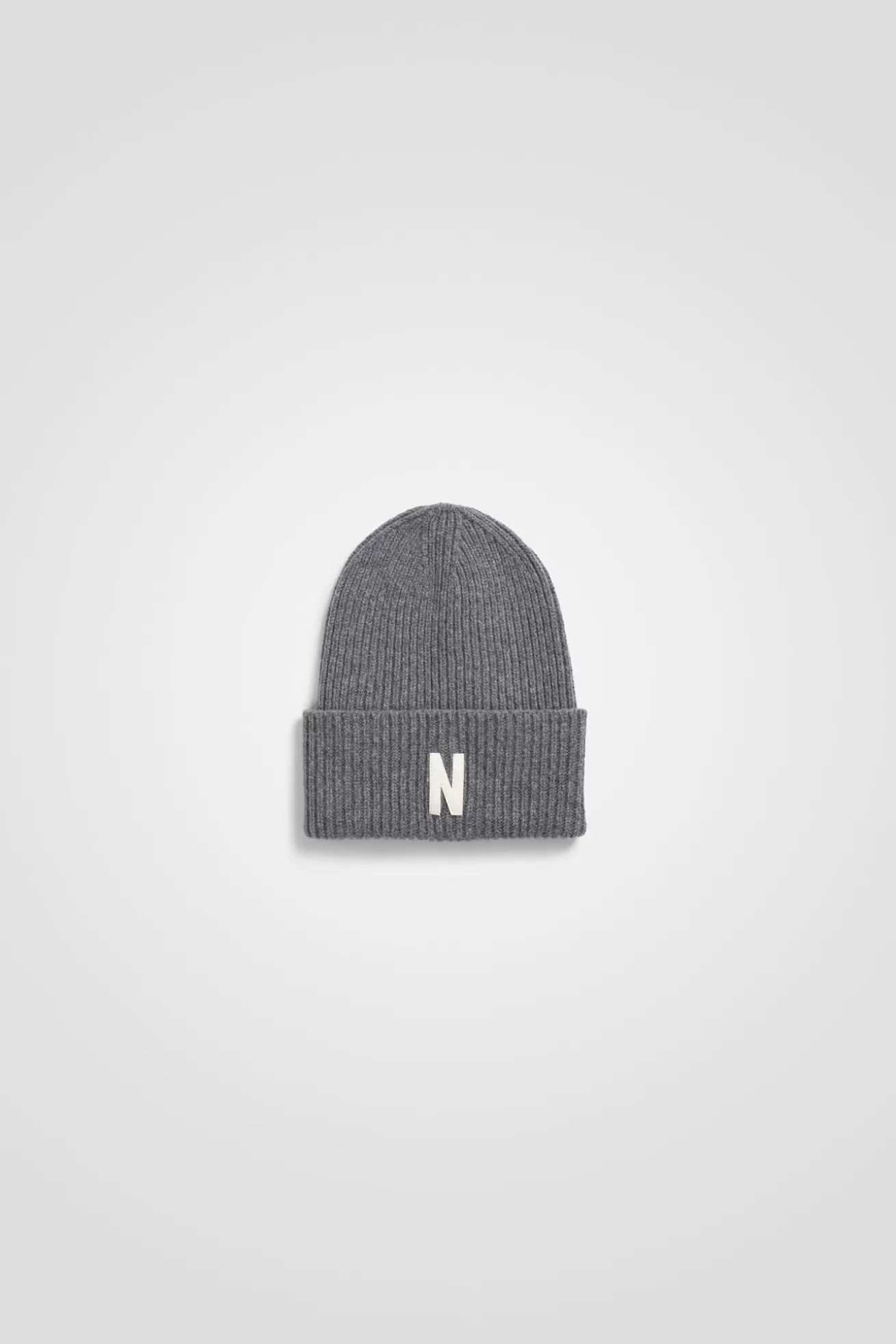 Norse Projects Merino Lambswool Rib N Logo Beanie