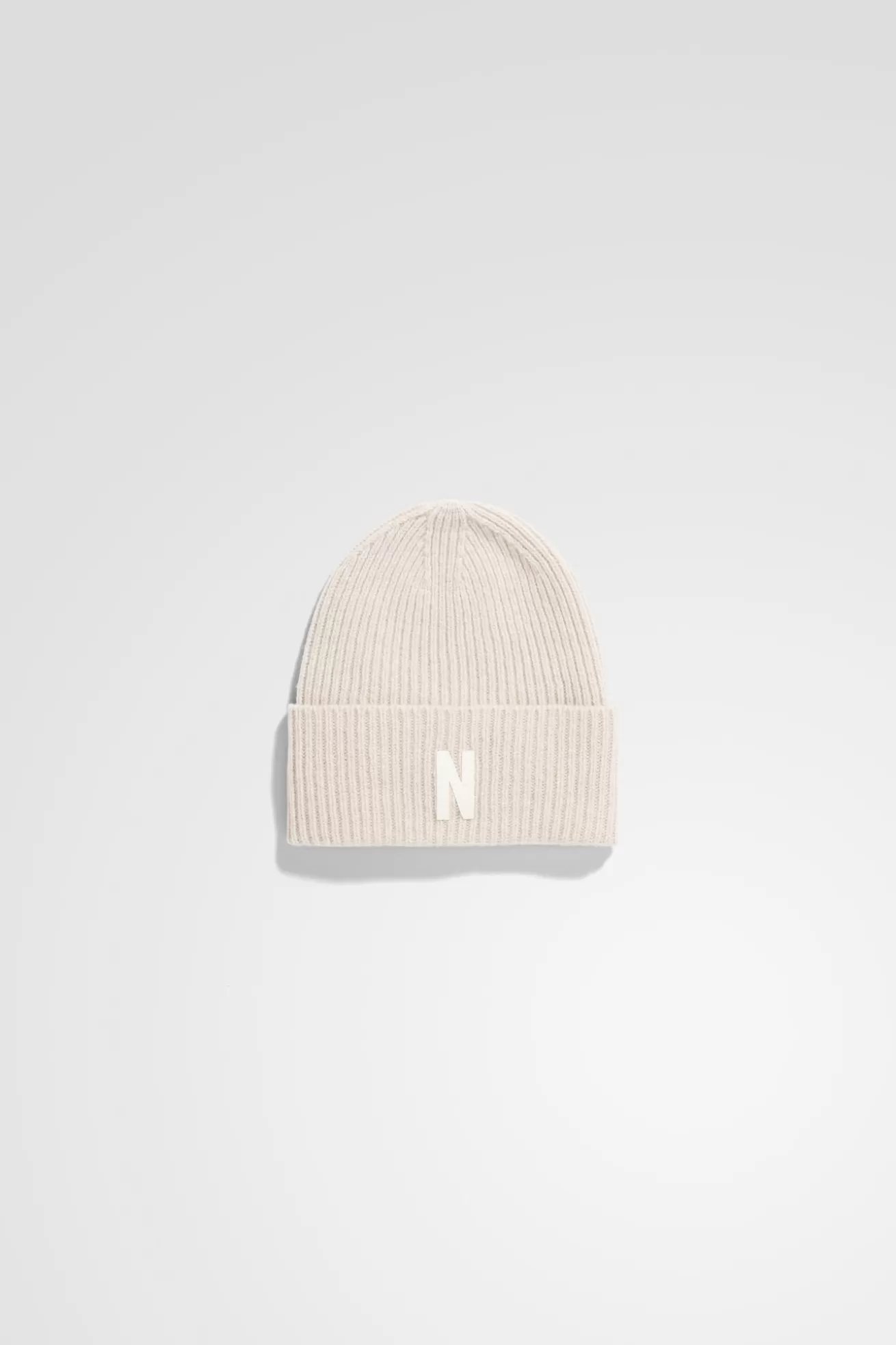 Norse Projects Merino Lambswool Rib N Logo Beanie