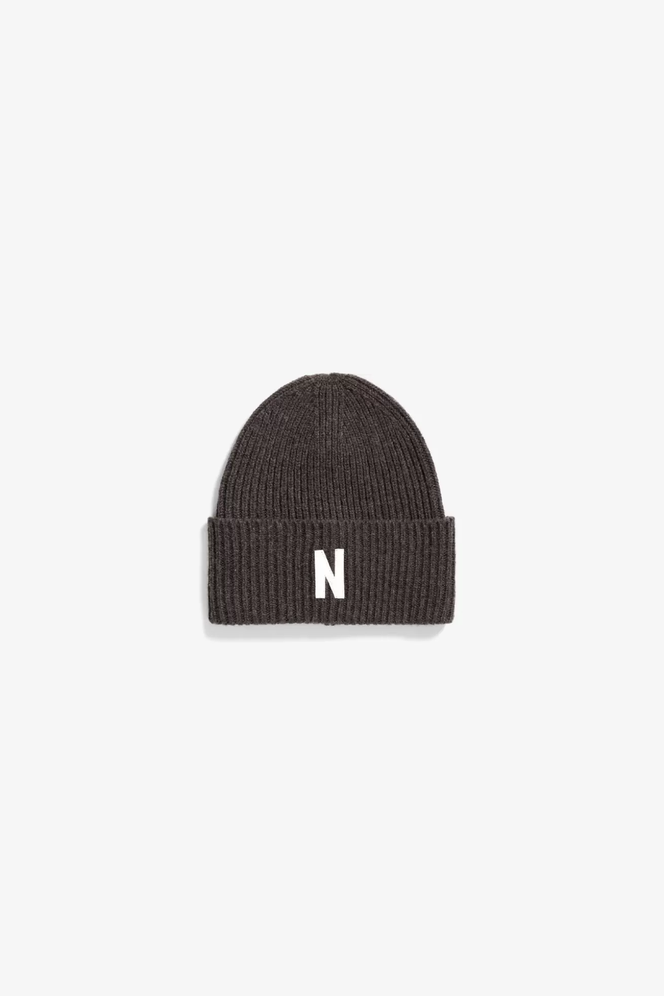 Norse Projects Merino Lambswool Rib N Logo Beanie